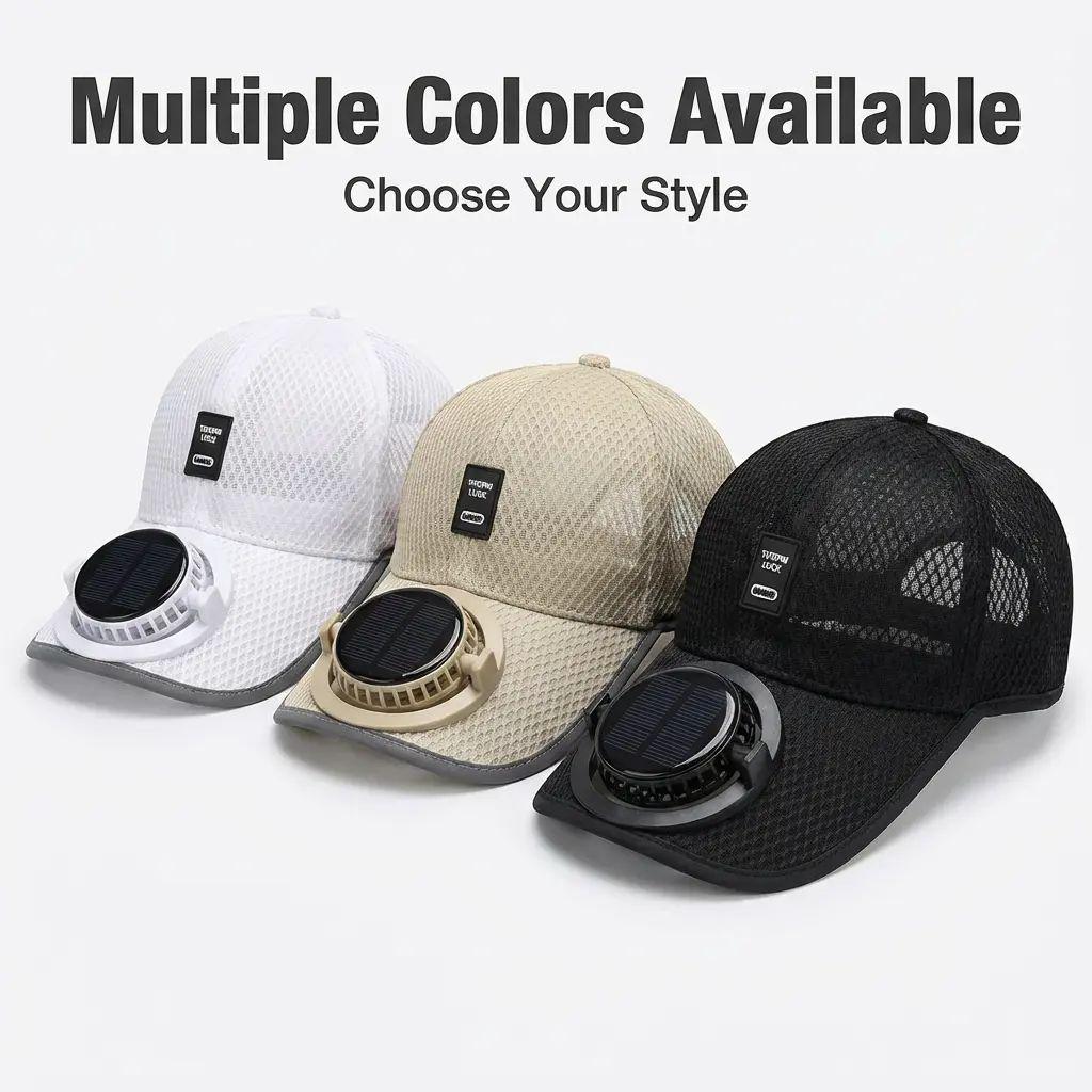 Gorra de malla con ventilador